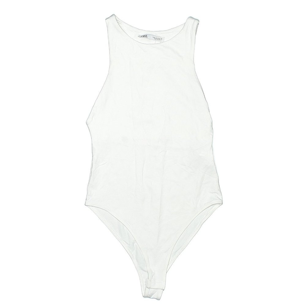 Zara white high neck bodysuit